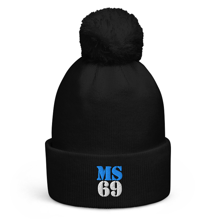MS69 - Poof Beanie Blue/White product image (1)