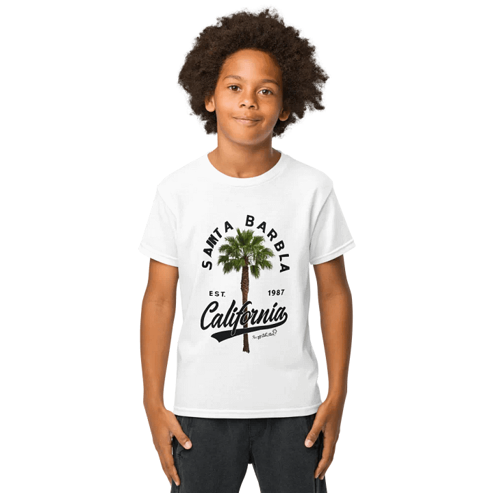 Santa Barbara Palm Tree Youth Sports Tee product image (1)