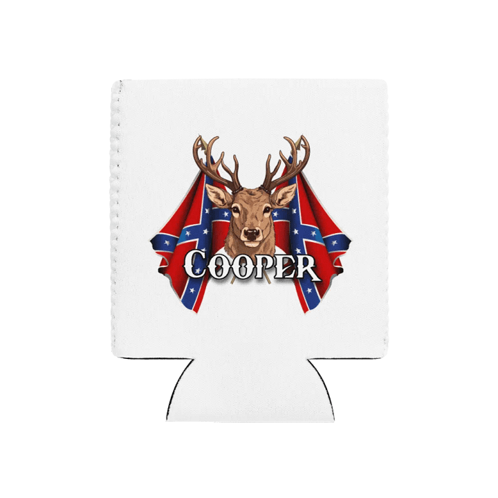 "Cooper" Last Name Rebel Redneck Deer - Coozie product image (1)