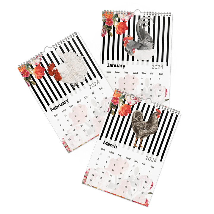 Rooster Collection 2024 Wall Calendar product image (2)