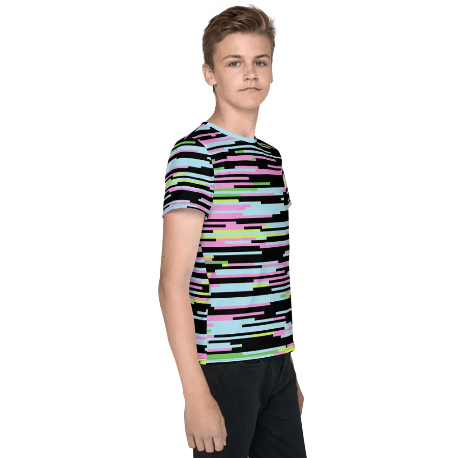 Teen Multi-Color Striped Digital T-Shirt product image (8)