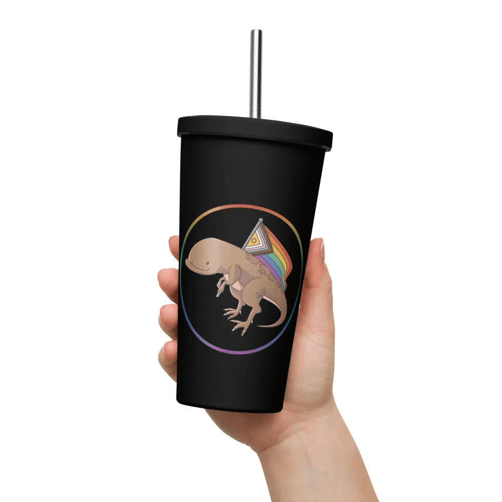 Pride Friend Tumbler w/Straw (Black) product image (11)
