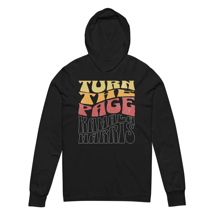 Turn The Page Kamala Harris Retro Groovy Design, Inspirational Message Hoodie Vintage Style, product image (2)
