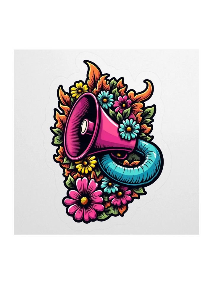 Floral Megaphone Sticker product image (1)