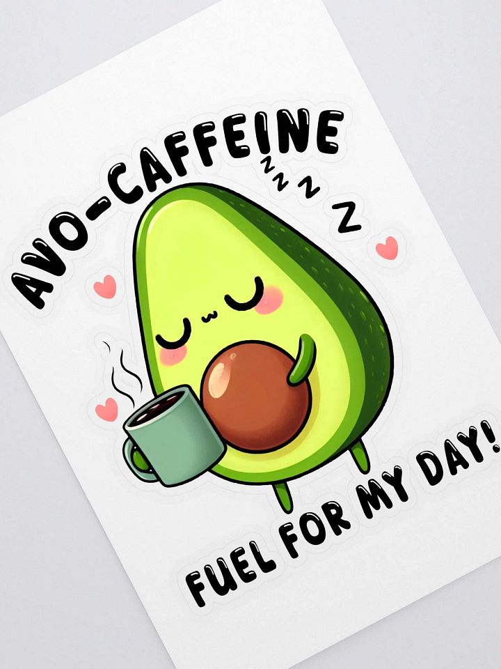 Cheerful Avocado Coffee Time Sticker Sheet product image (1)