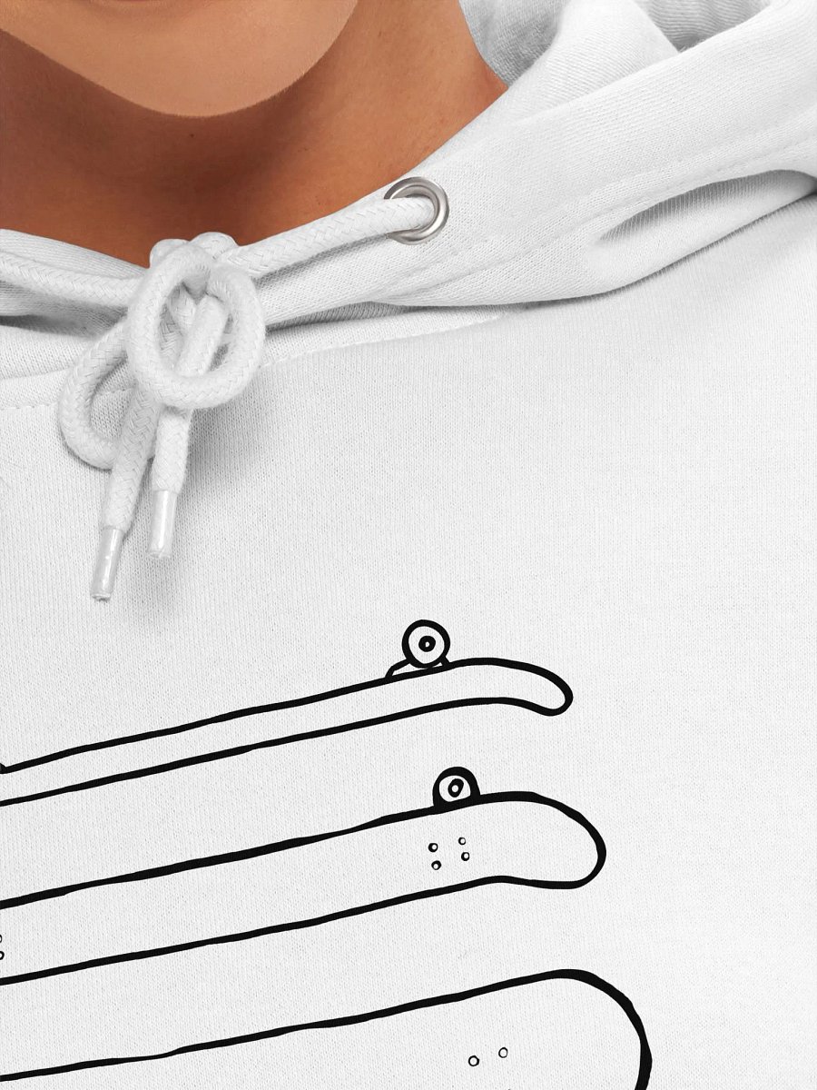 Skateboard lineart Hoodie Bright product image (7)