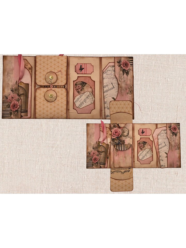 Mini Shabby Chic Vintage Inspired Junk Journal product image (2)