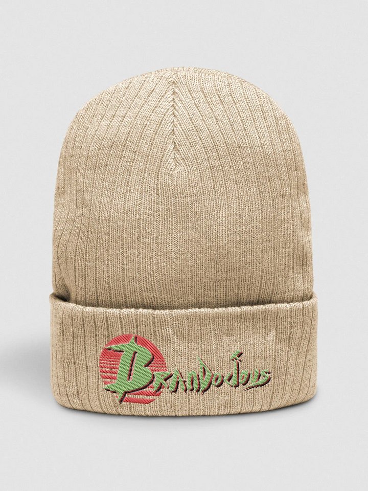 Brandocious Sun, Red and Green - Ribbed Knit Beanie product image (7)