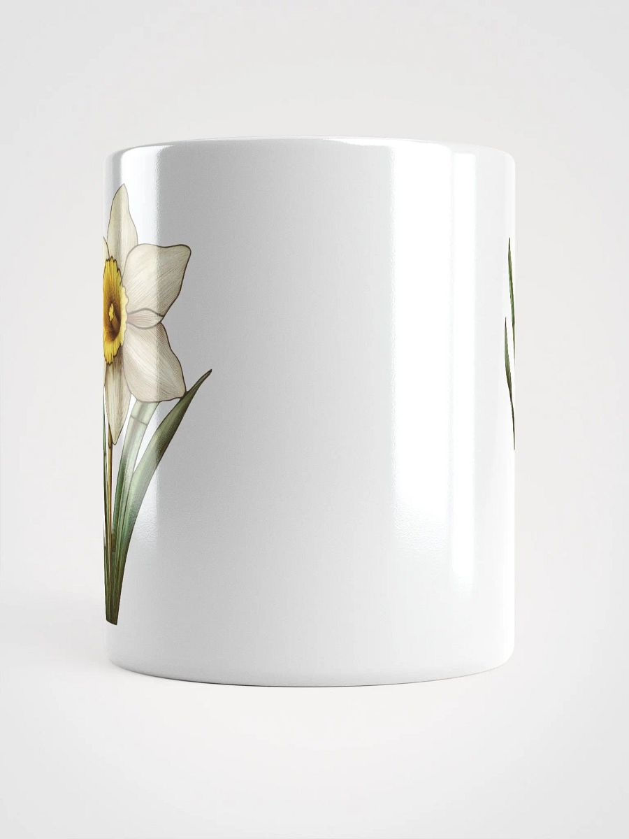Stained Glass Daffodil White Glossy Mug product image (14)