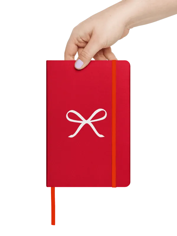 Ribbon Bow Hardcover Bound Lined Notebook product image (2)