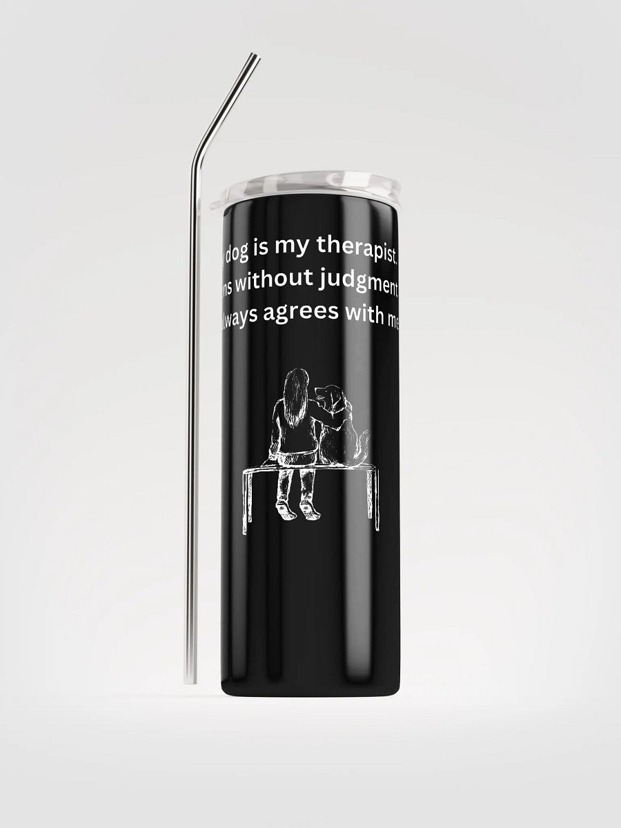 My Dog Is My Therapist Workaholic Tumbler product image (1)