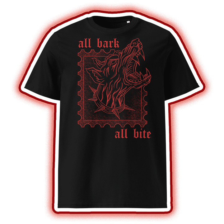 ALL BARK ALL BITE FRONT PRINT SHIRT product image (1)
