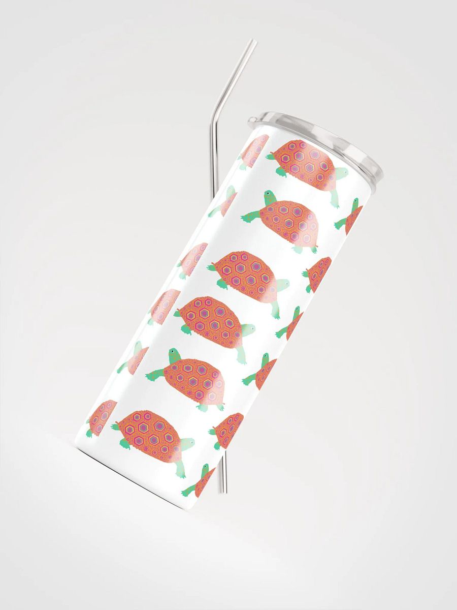 Miniaday Designs Orange Turtles Stainless Steel Tumbler on White product image (4)