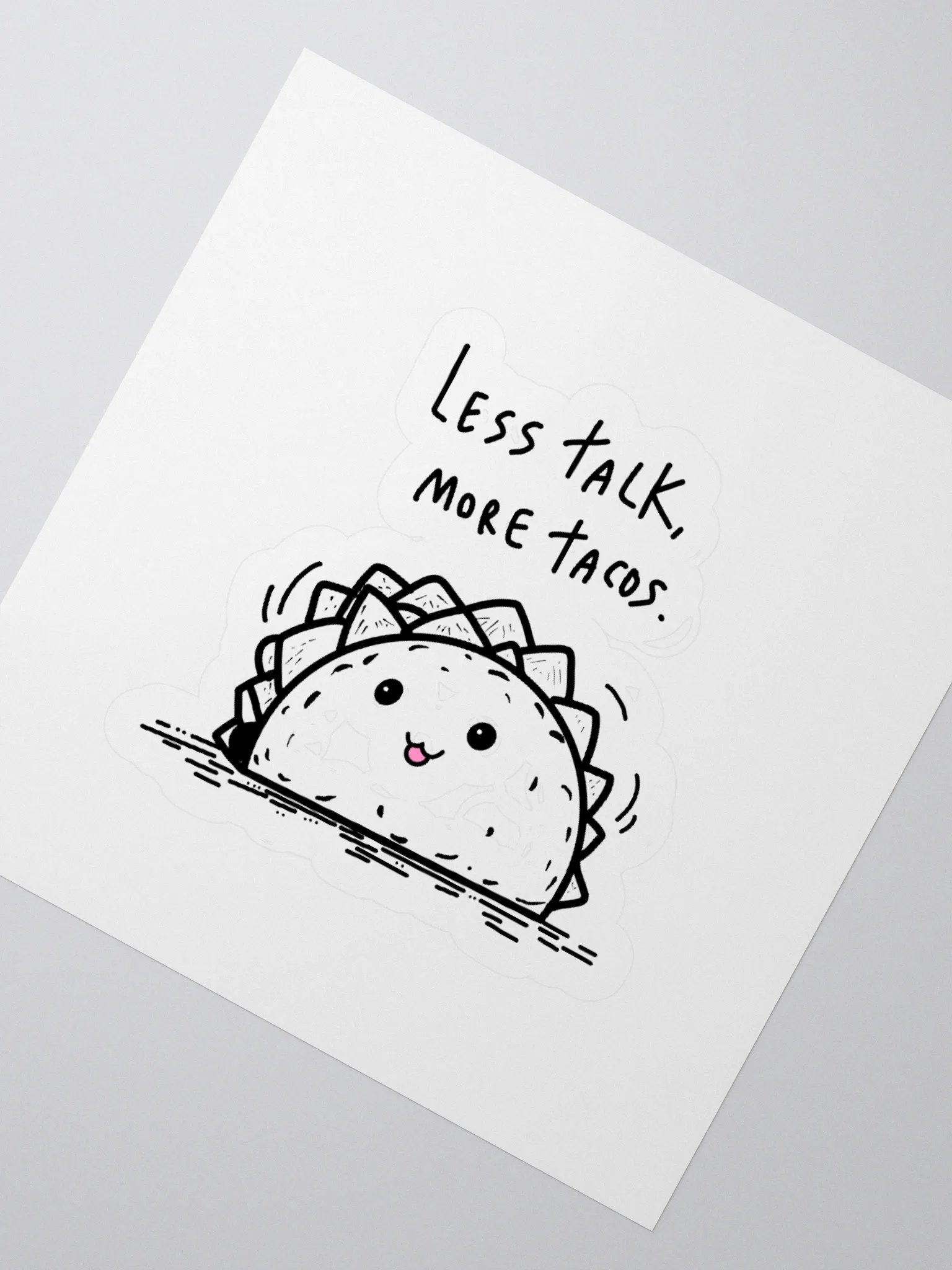 Less Talk More Tacos Kiss Cut Stickers product image (5)