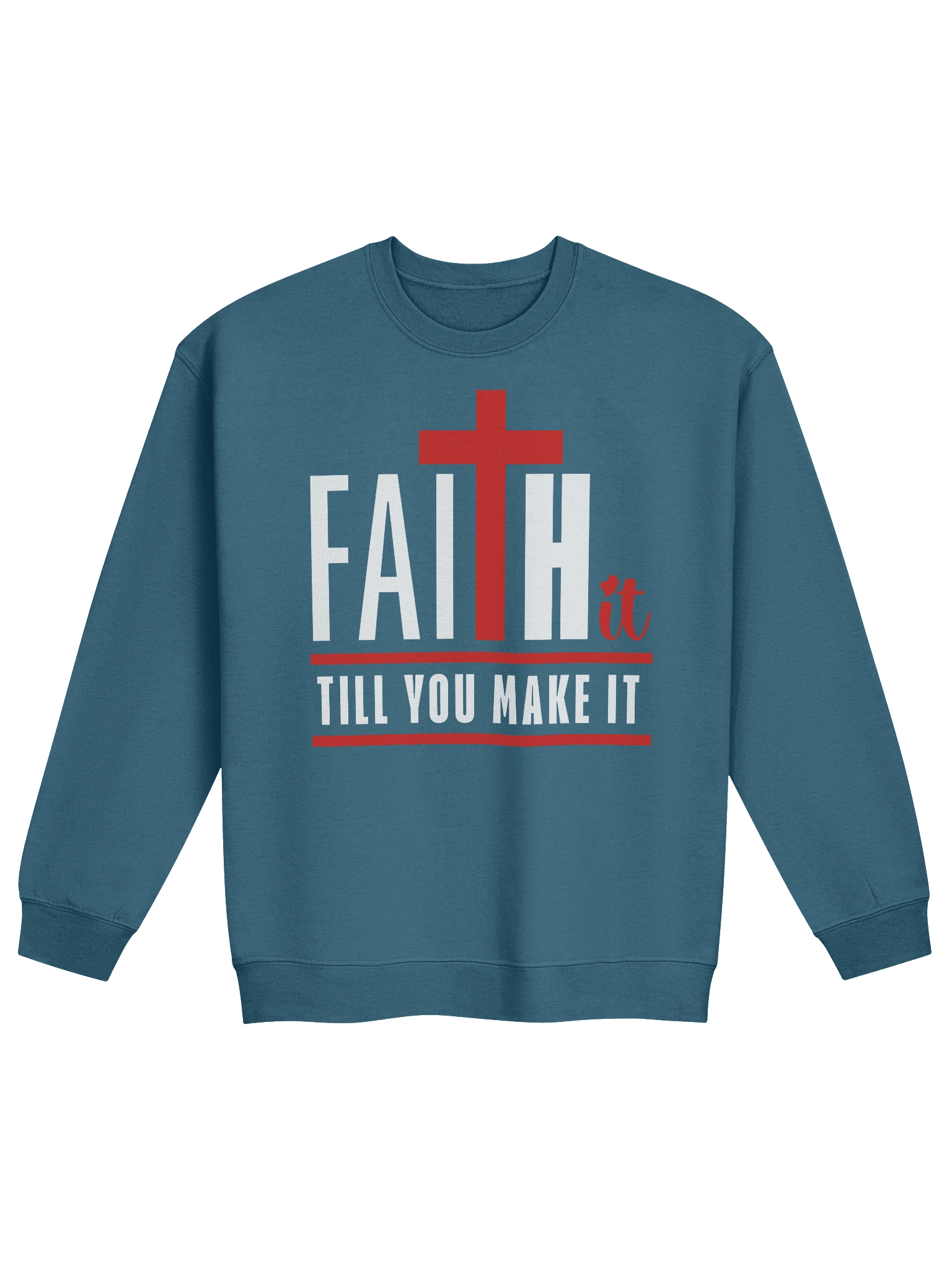 Faith It Til You Make It | Christian Sweater | Inspirational Faith-Based Sweatshirt for Women | Jesus Motivation Gift product image (17)