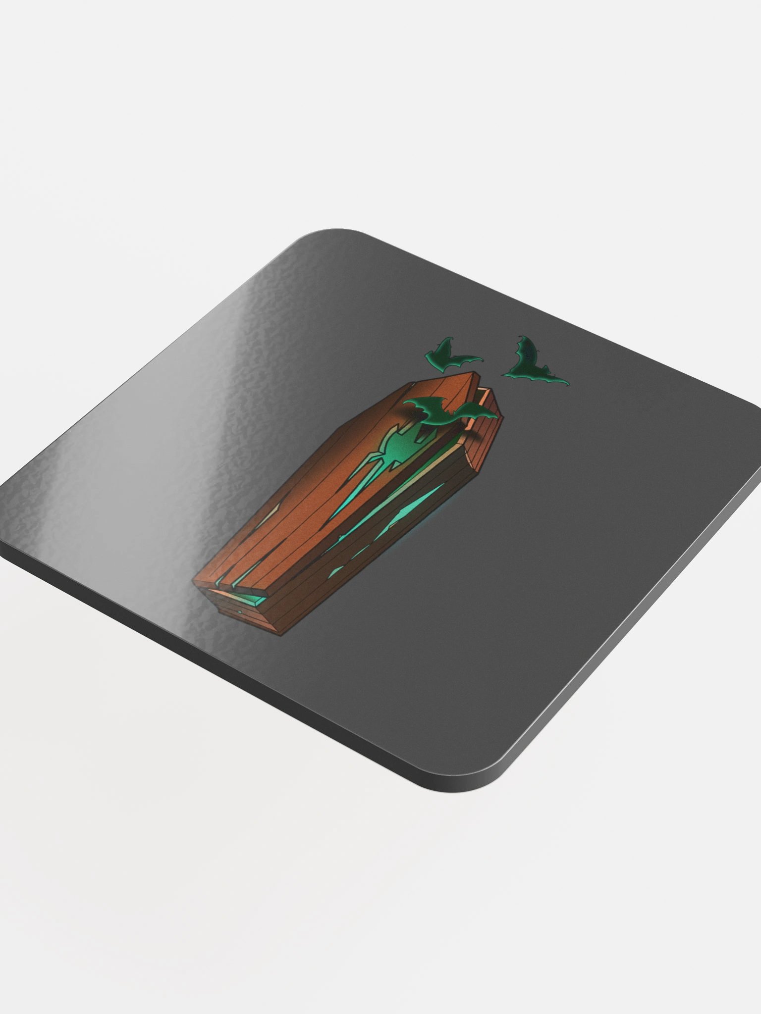 Coffin - Glossed Cork Coaster product image (4)