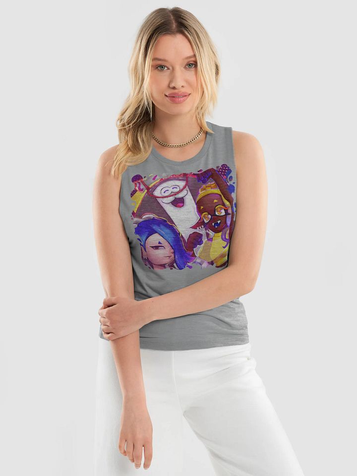 Repping the Splatlands - Colorful Women's Muscle Shirt - Art by CosmicChroma product image (1)