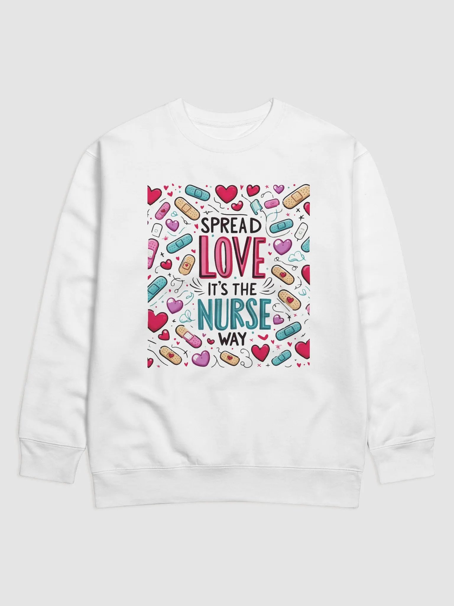 NURSE LOVE BAND-AID CROP Sweatshirt product image (3)