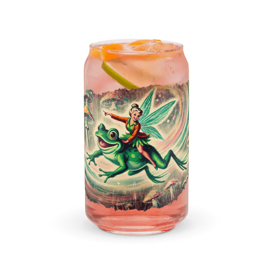 Whimsical Frog Fairy Glass with Optional Lid and Straw product image (37)