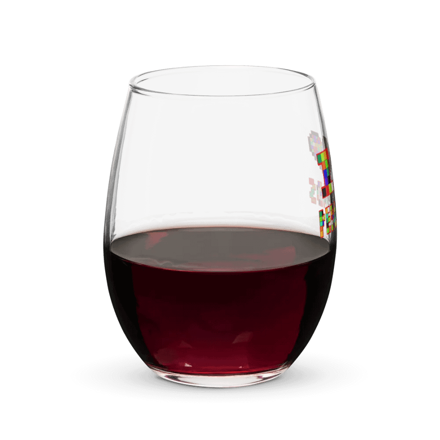 I Heart Perler Bead Wine Glass product image (8)