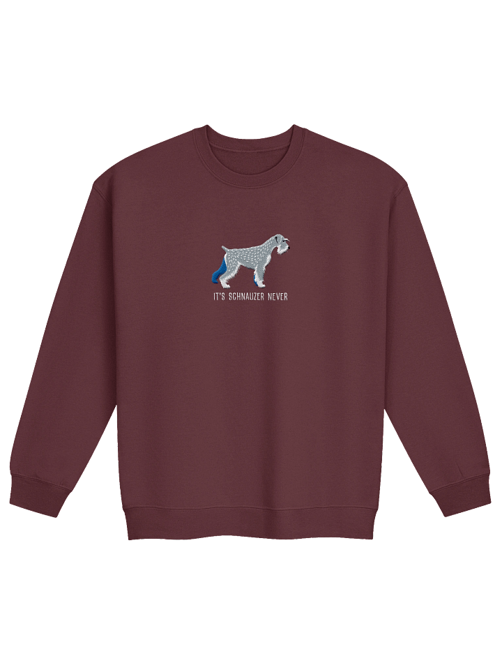 It's Schnauzer Never Sweatshirt (Embroidered) of a Standard Schnauzer(Salt & Pepper) product image (5)