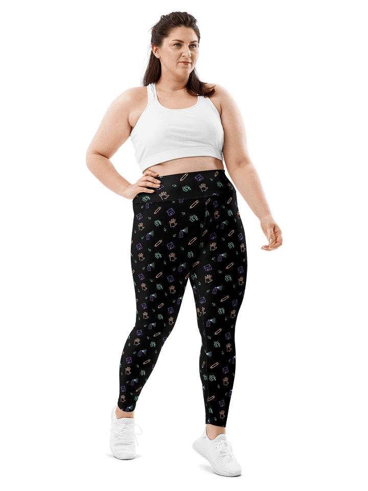 Computer Lab pattern plus size leggings product image (1)