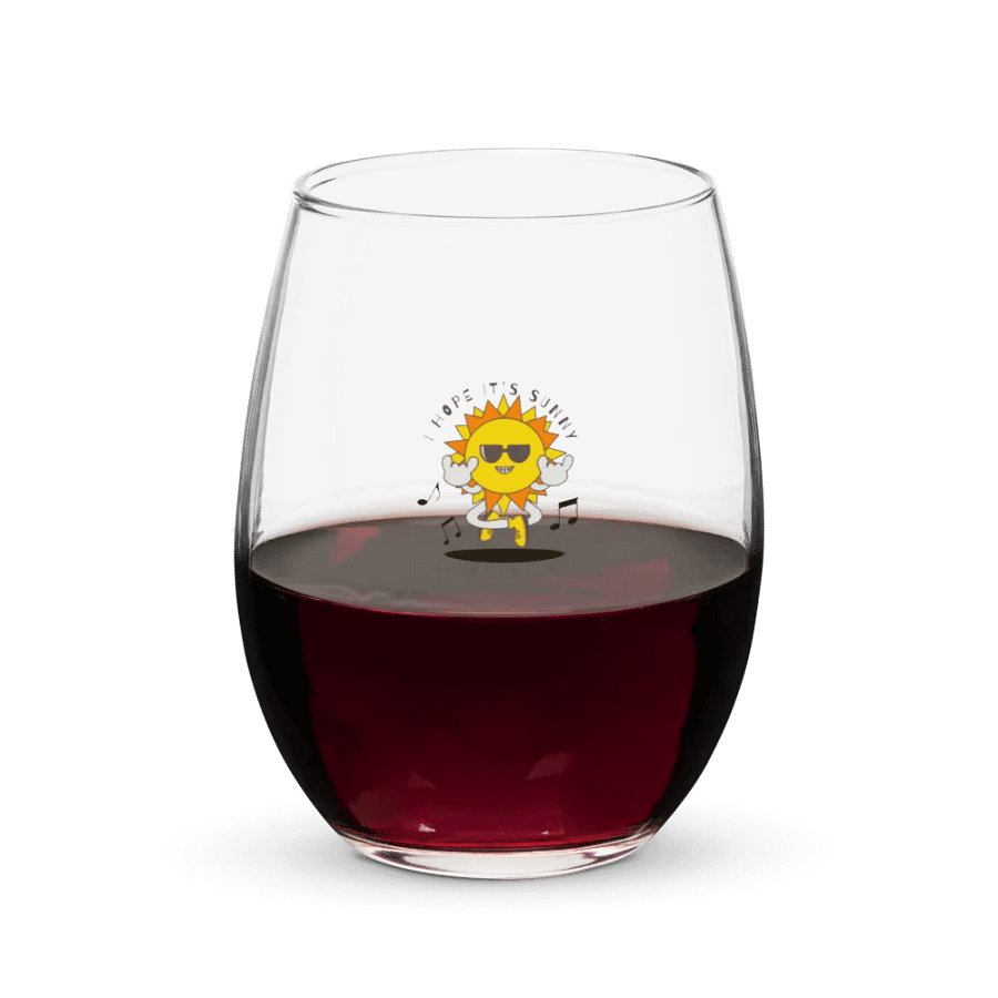 I Hope It's Sunny Wine Glass product image (5)