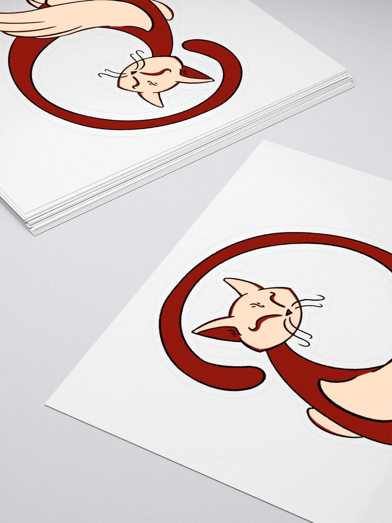 Calming Brown Cat-Owl Sticker product image (4)