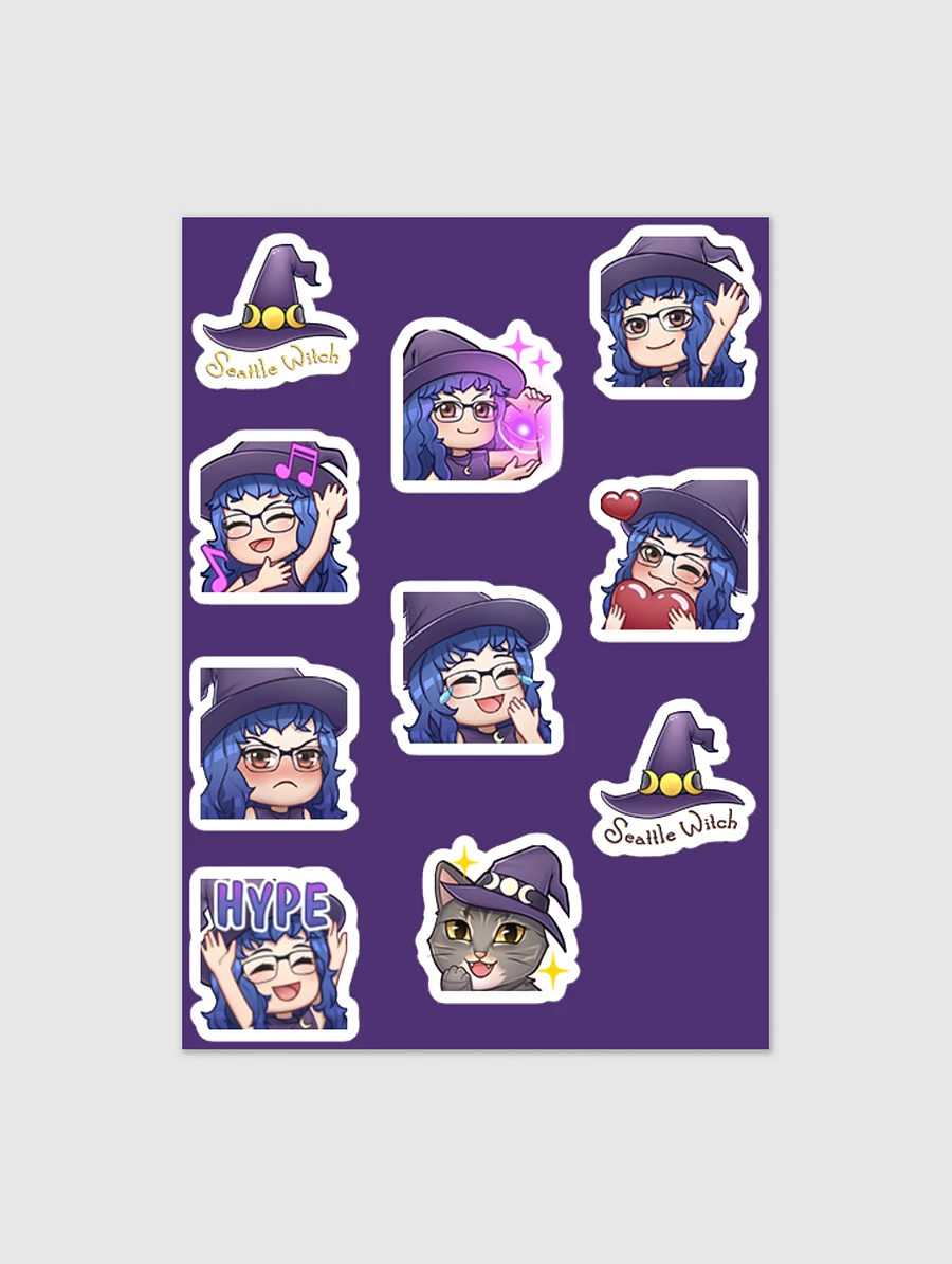 Seattle Witch Emote Sticker Sheet product image (1)