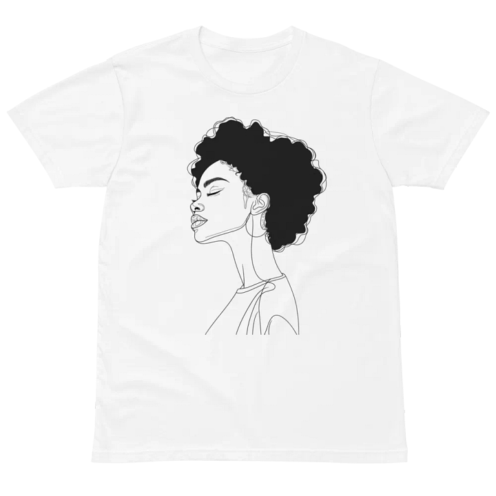 Curly Woman Line Art Profile Unisex Tee product image (17)