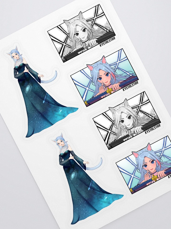 [KystalStar Katana] Kiss Cut Sticker Sheet with Background product image (1)
