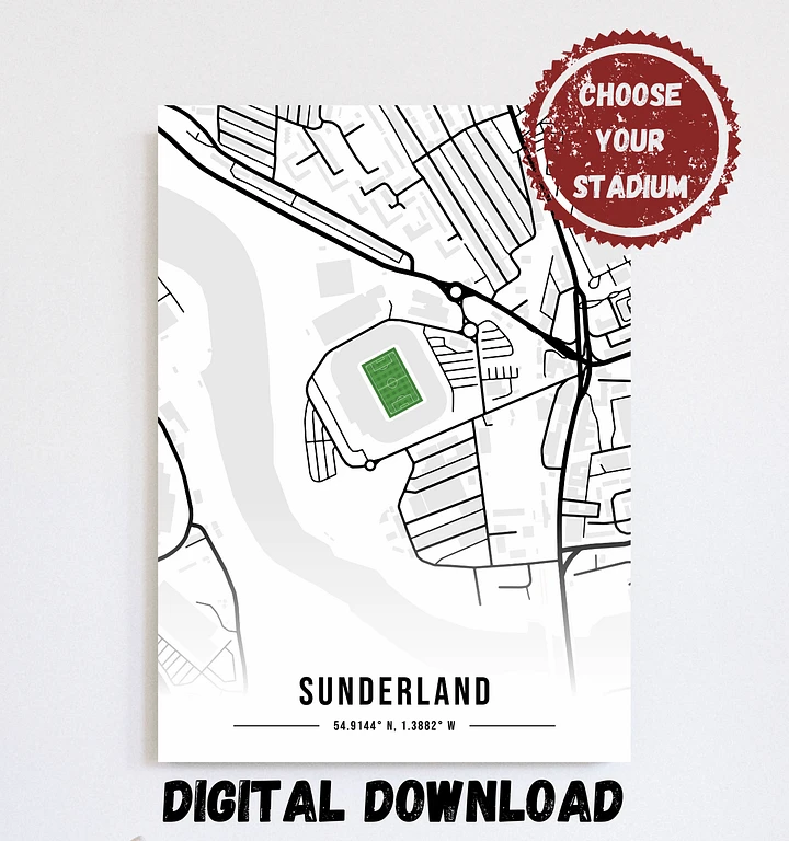 Stadium of Light Map Design Digital Download product image (2)
