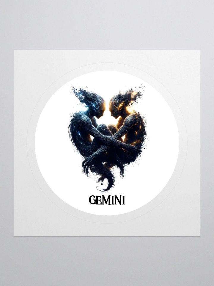 Mythical Gemini Zodiac Round Sticker product image (2)