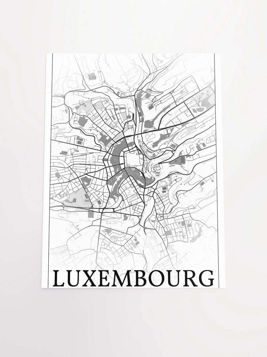 Luxembourg, Luxembourg, city map print product image (16)