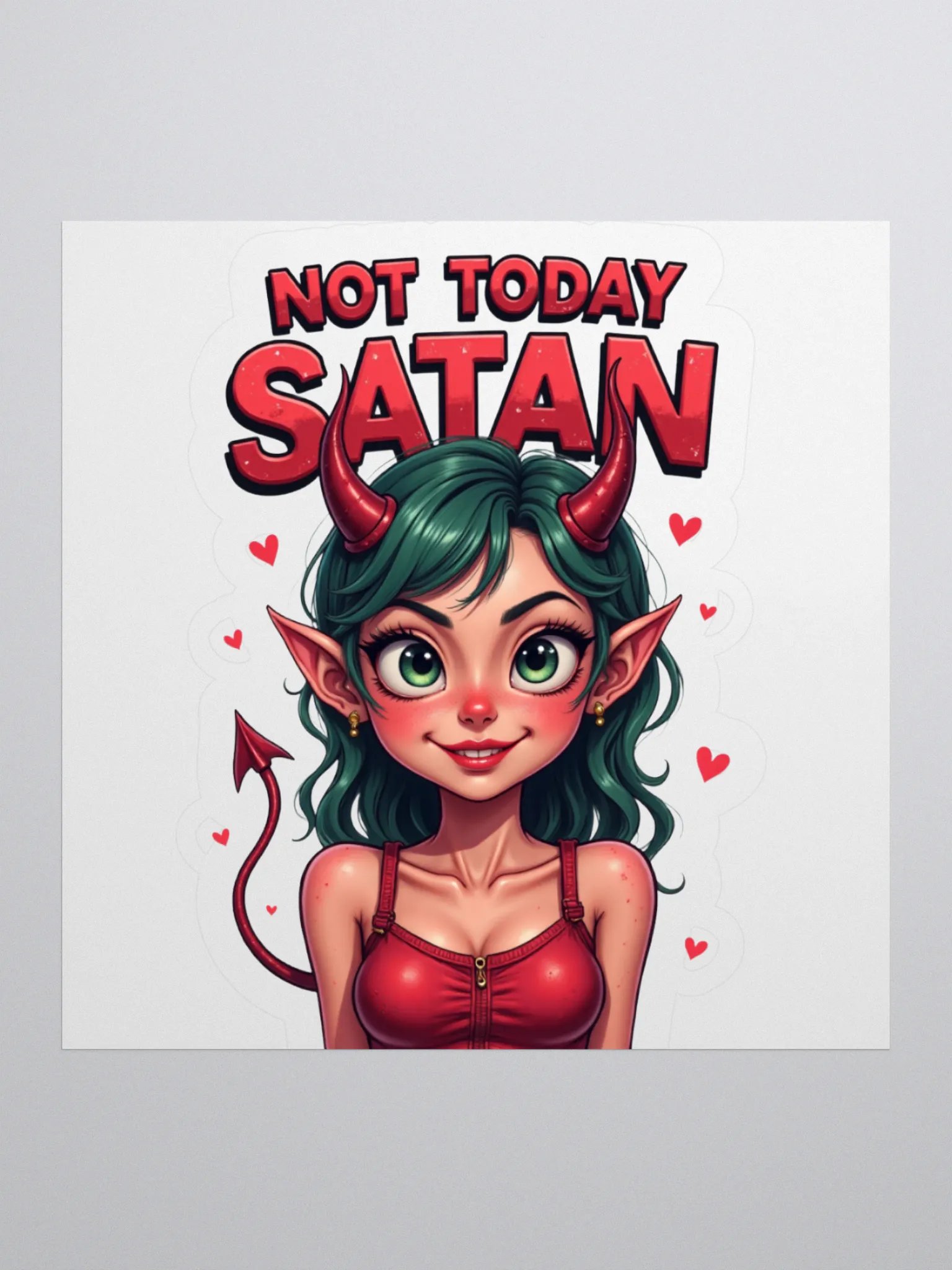 Rebellious Devil Kiss Cut Stickers product image (2)