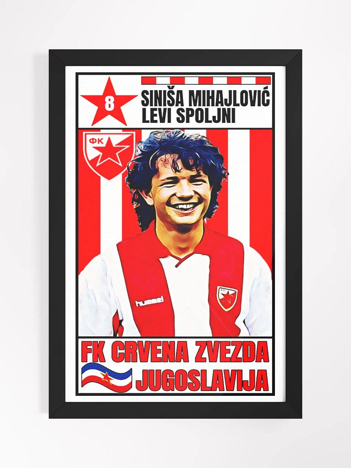 Siniša Mihajlović (FK Crvena Zvezda) #2 Framed High-Quality Matte Poster (in) product image (1)