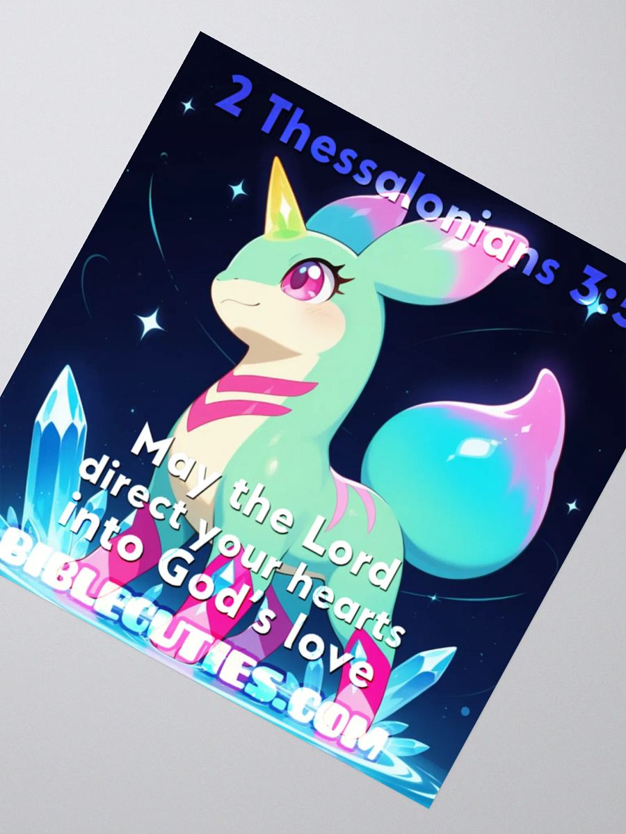Bible Cuties Fey - May the Lord direct your hearts into God's love Sticker product image (3)