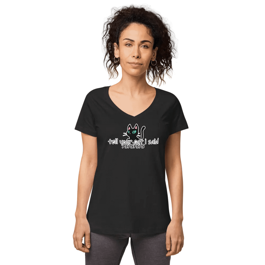 Tell Your Cat Women's V-Neck T-Shirt product image (2)