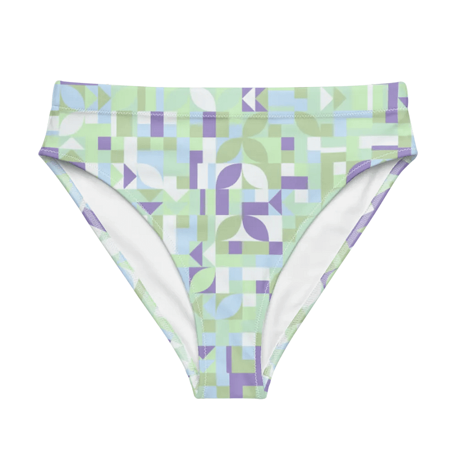 Colorful vector Pattern Design High Waisted Bikini Bottom - v15 product image (5)