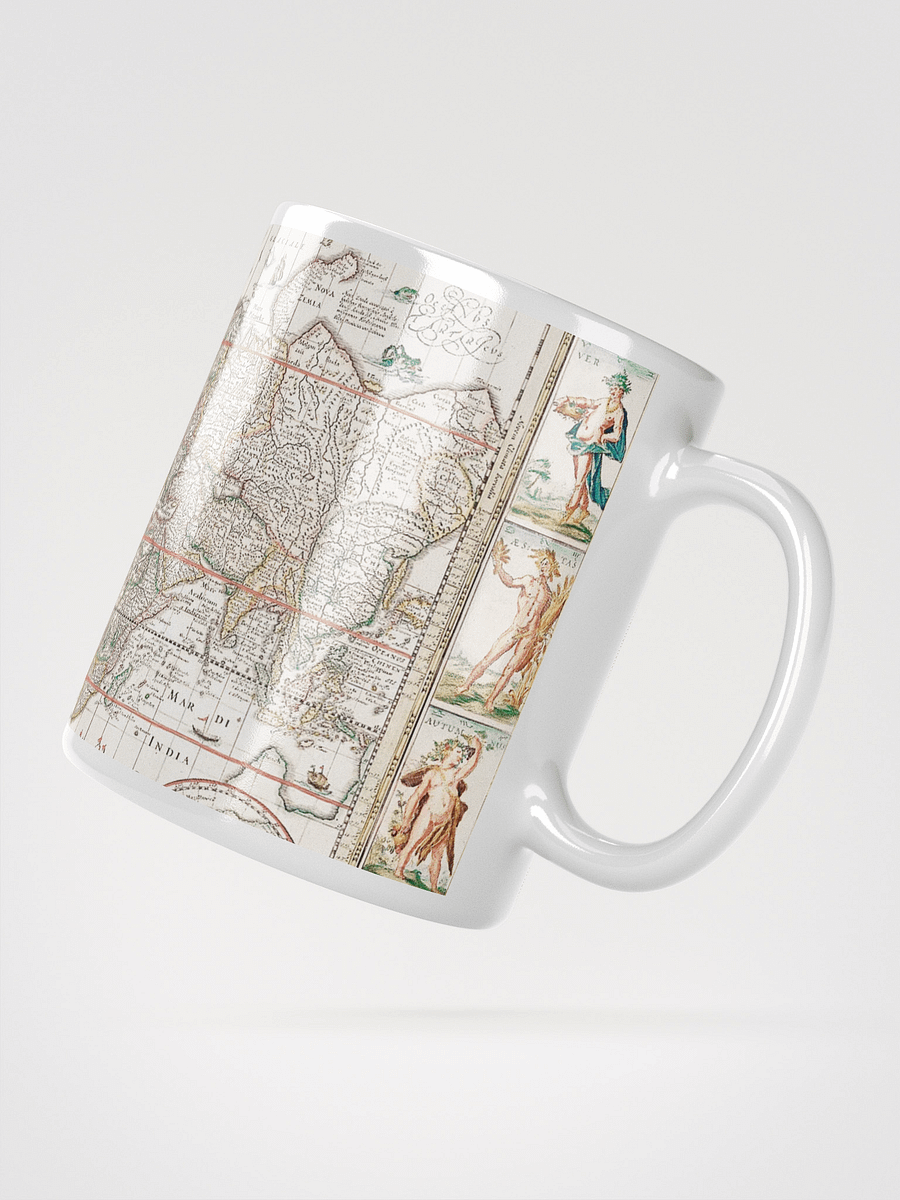Vintage World Map White Glossy Mug product image (2)
