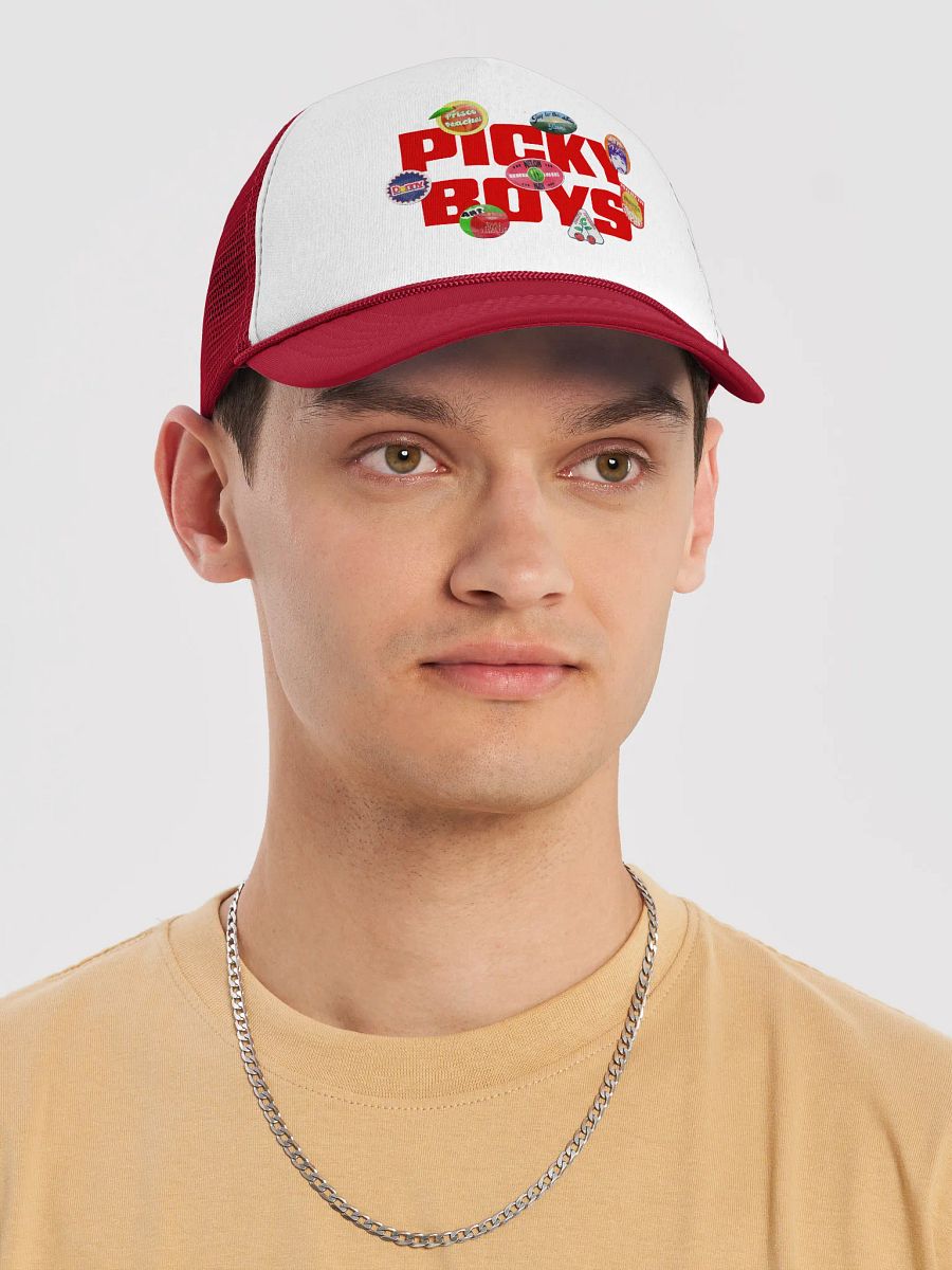 Fruit Stickers Trucker Hat (Red) product image (6)
