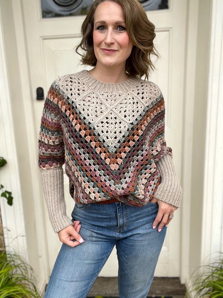 FRANNY GRANNY PONCHO CROCHET PATTERN WITH OPTIONAL SLEEVES product image (1)