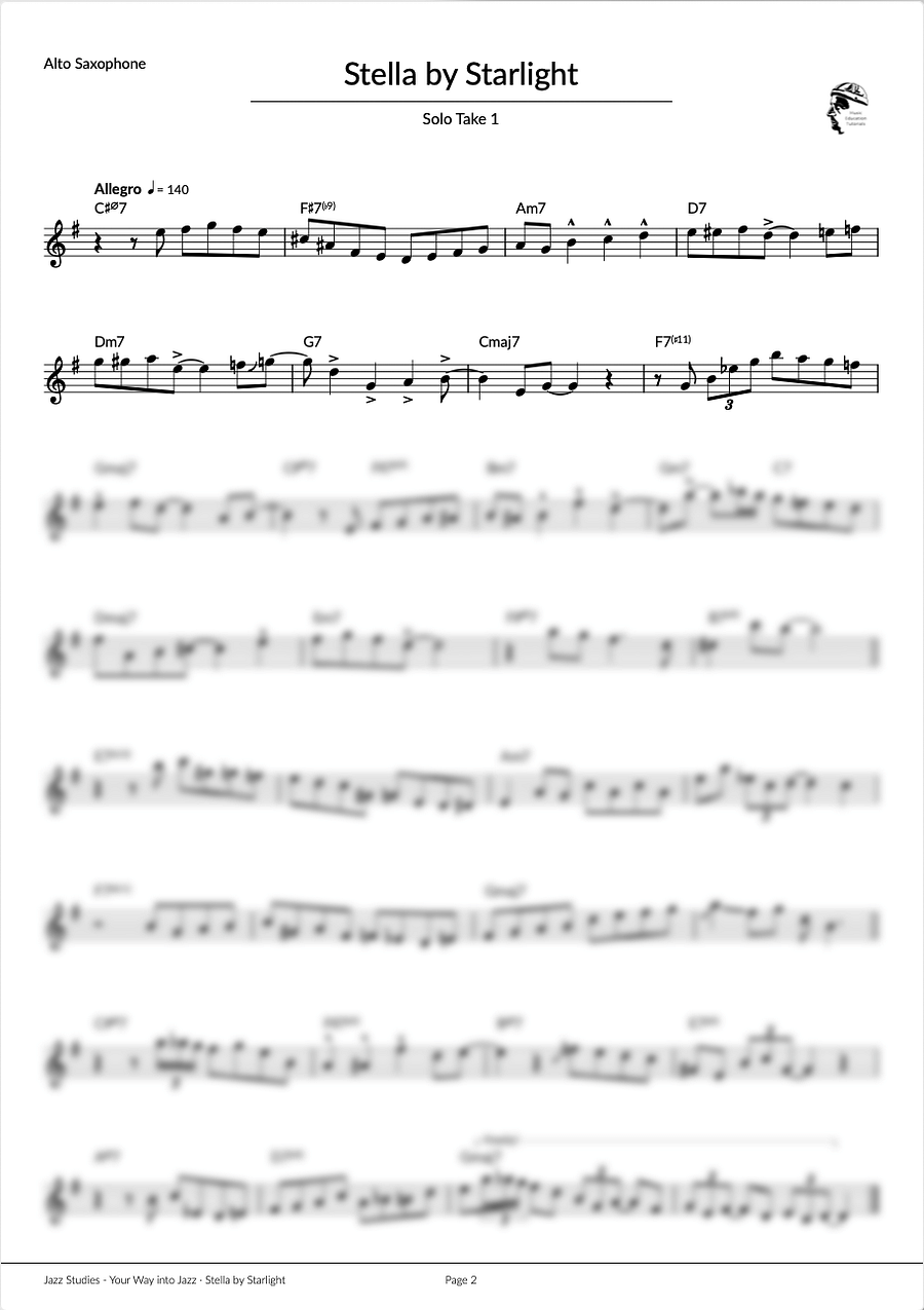 Stella by Starlight Alto Saxophone (Improvisation) product image (3)
