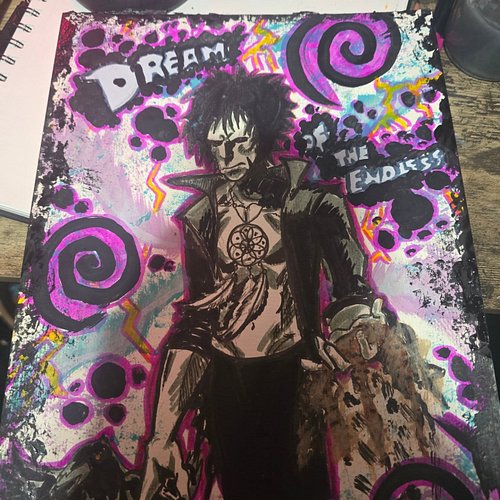 Trying my hand at more traditional art. #dccomics #marvel #batman #spiderman #thesandman  #painting