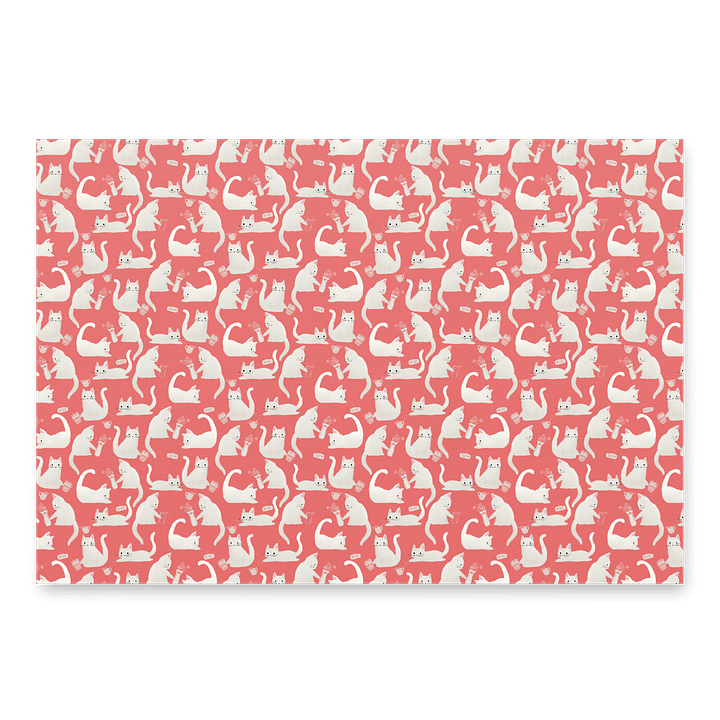 Bad Cats Knocking Stuff Over Wrapping Paper in Pink, 3 Pack product image (2)