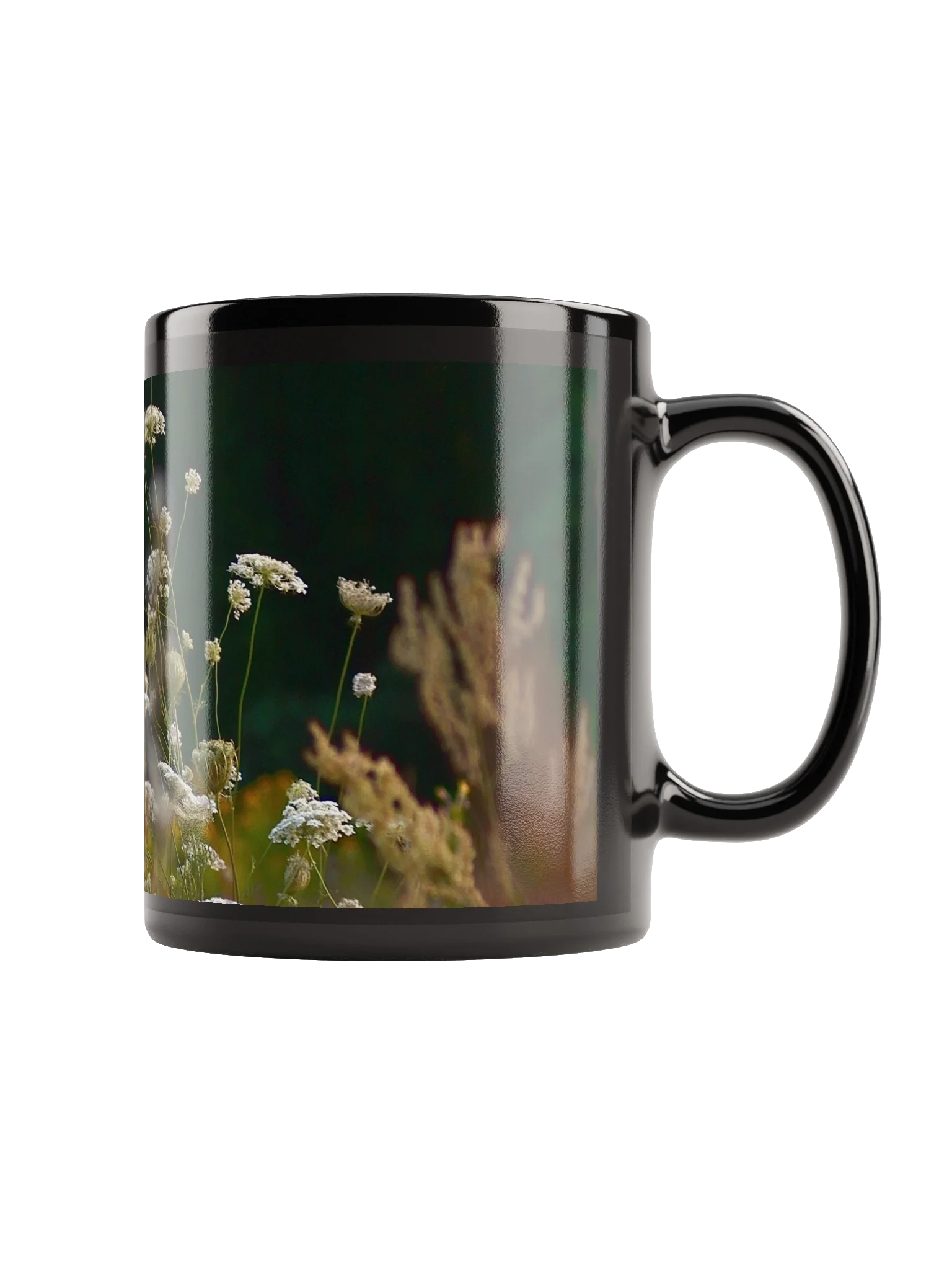 Keramiktasse schwarz - Wildblumenwiese product image (1)