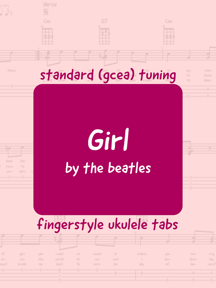 The Beatles - Girl (uke tabs) product image (1)