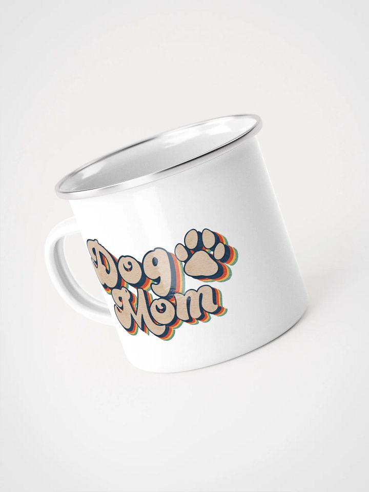 Copy of Enamel Camping Mug -Dog Mom Retro product image (2)