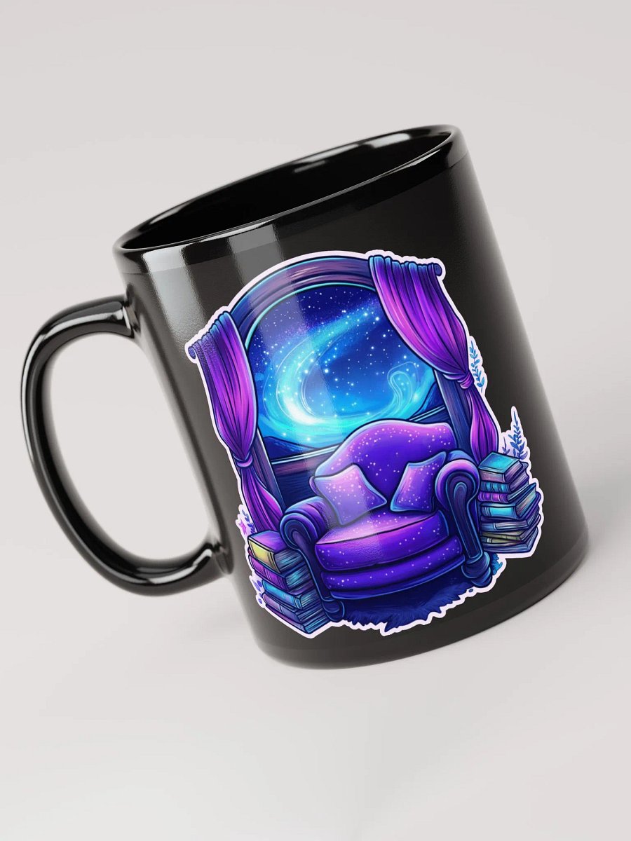 Starlit Reading Nook Black Mug product image (5)