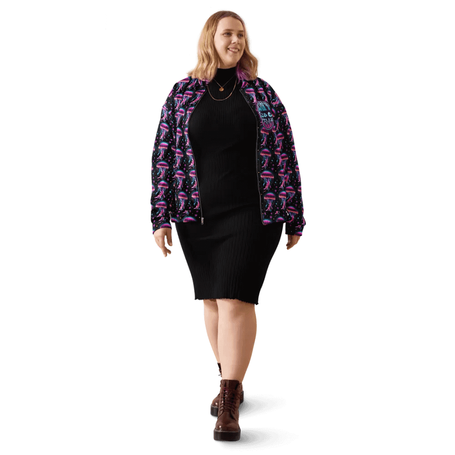 Funny Jellyfish All Over Print Bomber Jacket product image (3)